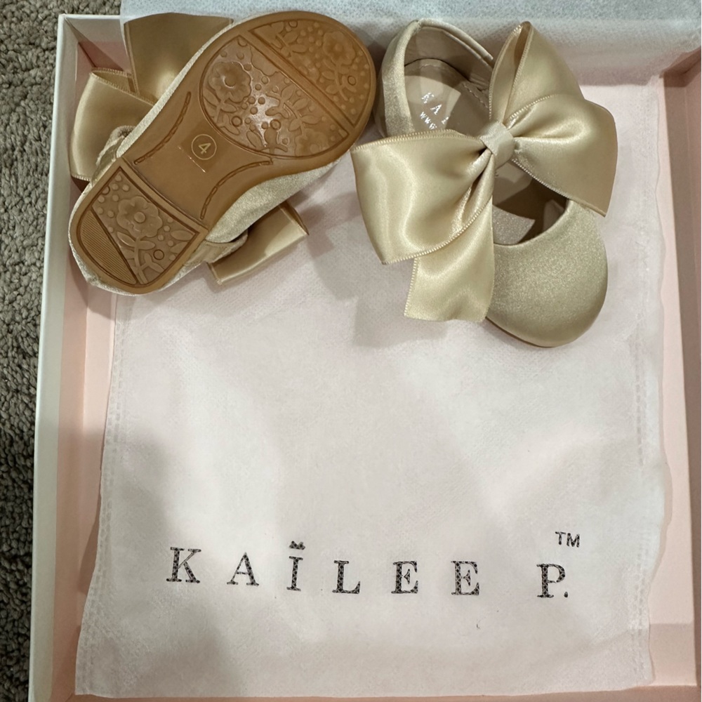 Gold Satin Shoes